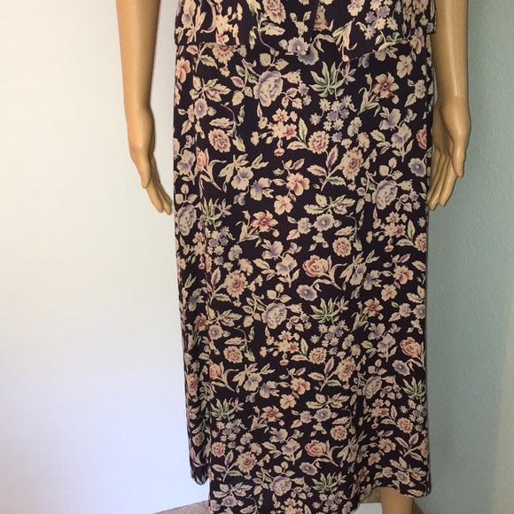 Jones of New York 2 pc Blue Floral Silk Dress - Picture 14 of 16